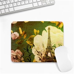 Floral Eiffel Tower Vintage French Paris Small Mouse Pad (rectangle) by chicelegantboutique