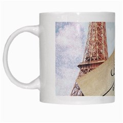 French Postcard Vintage Paris Eiffel Tower White Coffee Mug by chicelegantboutique