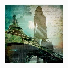 Modern Shopaholic Girl  Paris Eiffel Tower Art  Glasses Cloth (medium) by chicelegantboutique