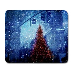 Elegant Winter Snow Flakes Gate Of Victory Paris France Large Mouse Pad (rectangle) by chicelegantboutique