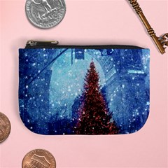 Elegant Winter Snow Flakes Gate Of Victory Paris France Coin Change Purse by chicelegantboutique