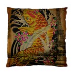 Funky Japanese Tattoo Koi Fish Graphic Art Cushion Case (Two Sided)  Front