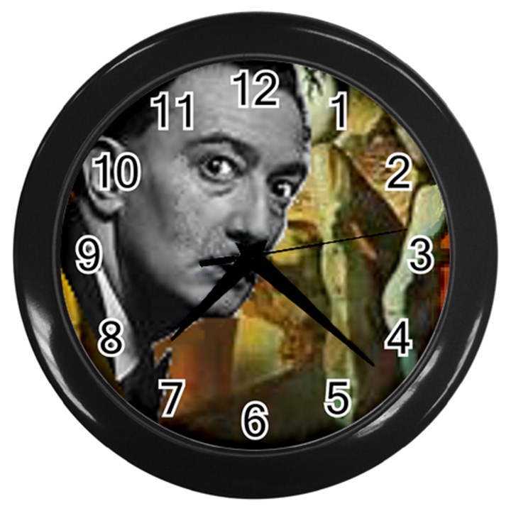 Dali s whiskers Wall Clock (Black)