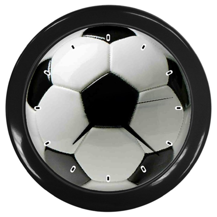 SOCCER CLOCK Wall Clock (Black)