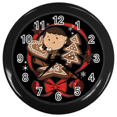 Holiday Wall Clock (black) by Contest1739117