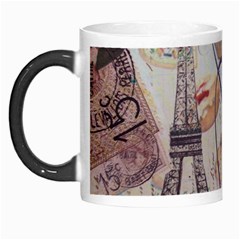 French Pastry Vintage Scripts Floral Scripts Butterfly Eiffel Tower Vintage Paris Fashion Morph Mug by chicelegantboutique