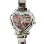 Girly Bee Crown  Butterfly Paris Eiffel Tower Fashion Heart Italian Charm Watch  Front