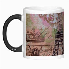 Girly Bee Crown  Butterfly Paris Eiffel Tower Fashion Morph Mug by chicelegantboutique