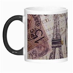 Paris Eiffel Tower Vintage Bird Butterfly French Botanical Art Morph Mug by chicelegantboutique