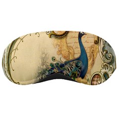 Victorian Swirls Peacock Floral Paris Decor Sleeping Mask by chicelegantboutique