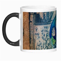 French Scripts Vintage Peacock Floral Paris Decor Morph Mug by chicelegantboutique