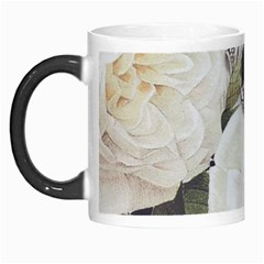 Elegant White Rose Vintage Damask Morph Mug by chicelegantboutique