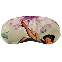 Gil Elvgren Pin Up Girl Purple Flower Fashion Art Sleeping Mask by chicelegantboutique