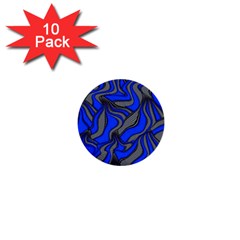 Foolish Movements Blue 1  Mini Button (10 Pack) by ImpressiveMoments