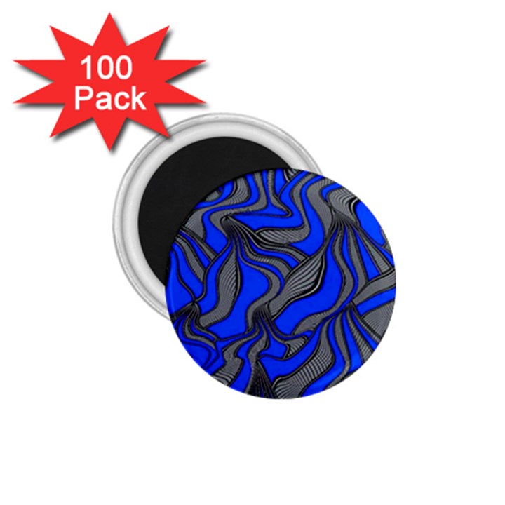 Foolish Movements Blue 1.75  Button Magnet (100 pack)