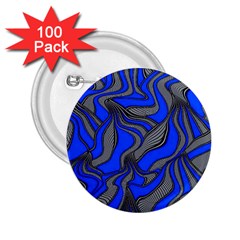 Foolish Movements Blue 2 25  Button (100 Pack) by ImpressiveMoments