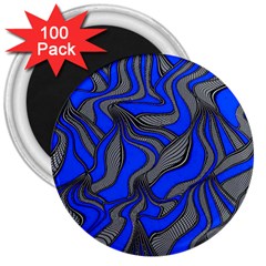 Foolish Movements Blue 3  Button Magnet (100 Pack) by ImpressiveMoments