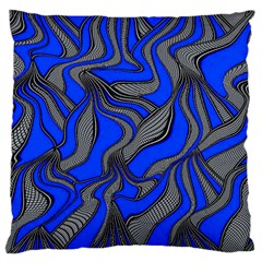 Foolish Movements Blue Large Cushion Case (two Sided)  by ImpressiveMoments