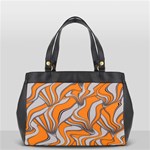 Foolish Movements Swirl Orange Oversize Office Handbag (Two Sides) Front