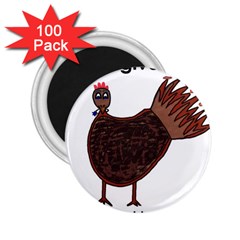 Turkey 2 25  Button Magnet (100 Pack) by Thanksgivukkah