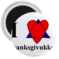 Heartstar 3  Button Magnet by Thanksgivukkah