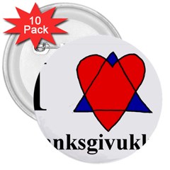 Heartstar 3  Button (10 Pack) by Thanksgivukkah