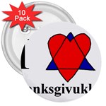 Heartstar 3  Button (10 pack) Front