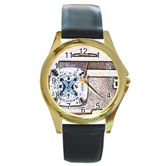 Kodak (7)d Round Metal Watch (gold Rim)  by KellyHazel