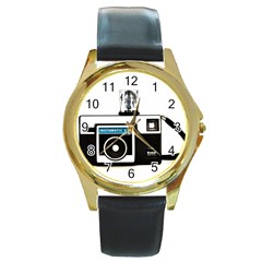 Kodak (3)c Round Metal Watch (gold Rim)  by KellyHazel