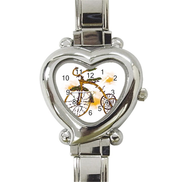 Tree Cycle Heart Italian Charm Watch 