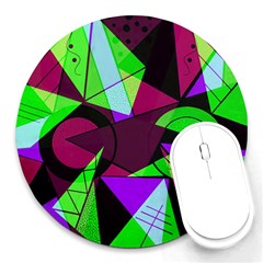 Modern Art 8  Mouse Pad (round) by Siebenhuehner