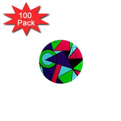 Modern Art 1  Mini Button Magnet (100 Pack) by Siebenhuehner