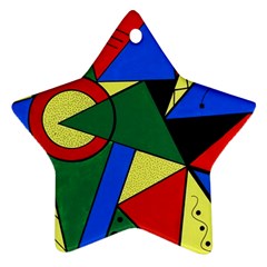 Modern Art Star Ornament (two Sides) by Siebenhuehner