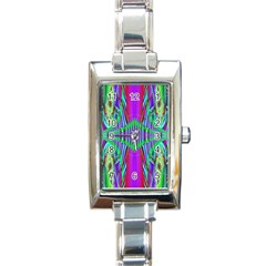 Modern Design Rectangular Italian Charm Watch by Siebenhuehner