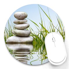 Balance 8  Mouse Pad (round) by Siebenhuehner