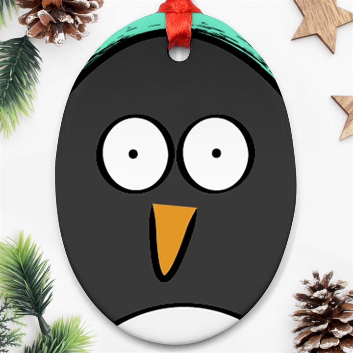 penguin Oval Ornament