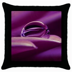 Waterdrop Black Throw Pillow Case by Siebenhuehner