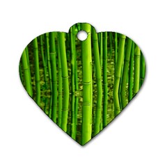 Bamboo Dog Tag Heart (two Sided) by Siebenhuehner