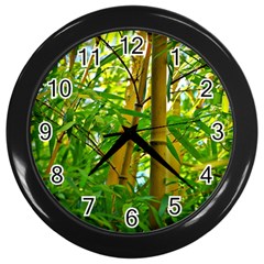 Bamboo Wall Clock (black) by Siebenhuehner