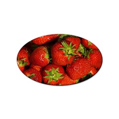 Strawberry  Sticker (oval) by Siebenhuehner