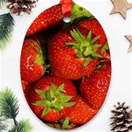 Strawberry  Oval Ornament (Two Sides) Back