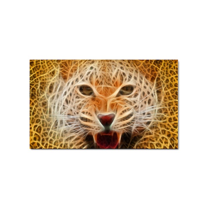 Electrified Fractal Jaguar Sticker Rectangular (100 pack)