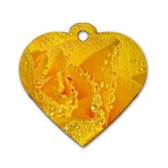 Waterdrops Dog Tag Heart (two Sided) by Siebenhuehner