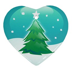 Winter Paradise Heart Ornament by Contest1694379