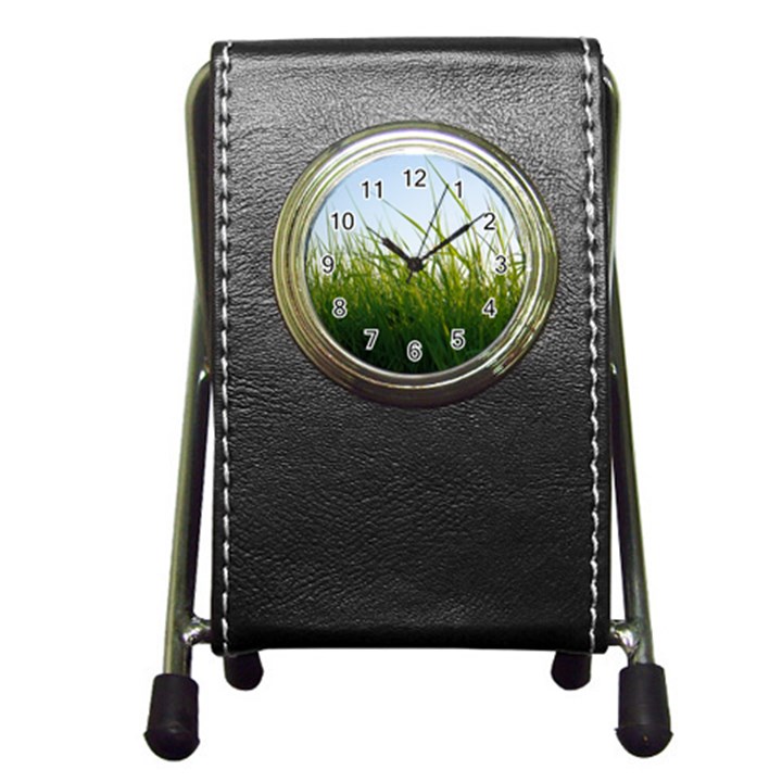 Grass Stationery Holder Clock