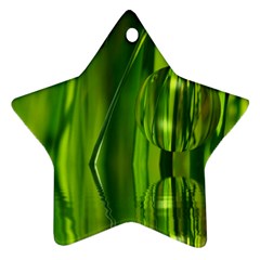 Green Bubbles  Star Ornament (two Sides) by Siebenhuehner