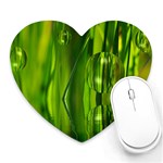 Green Bubbles  Mouse Pad (Heart) Front