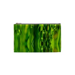 Green Bubbles  Cosmetic Bag (small) by Siebenhuehner