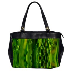 Green Bubbles  Oversize Office Handbag (one Side) by Siebenhuehner