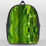 Green Bubbles  School Bag (XL) Front